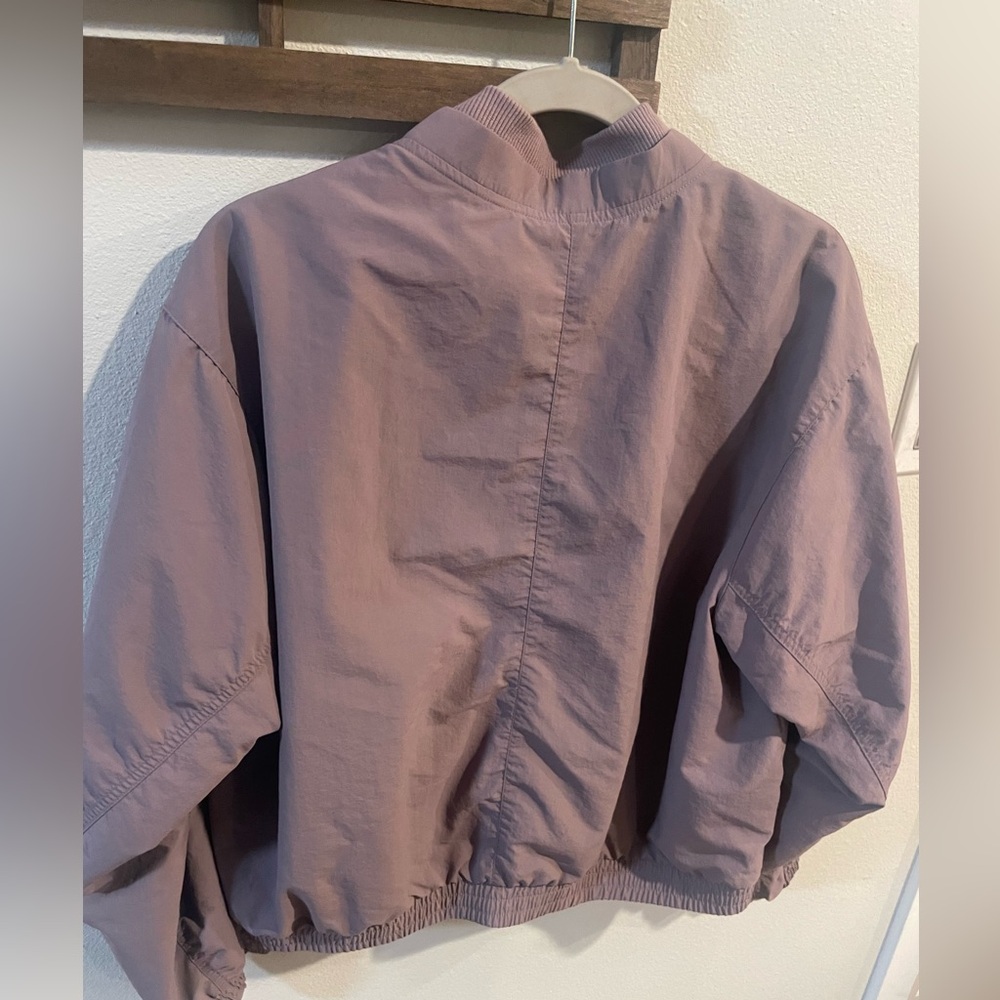 Adidas Mauve Bomber Jacket Big Kids Size Large - Picture 3 of 7